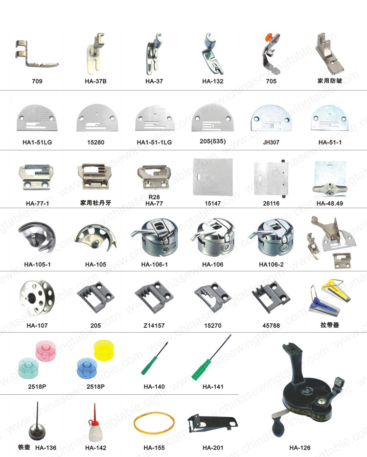 Domestic Household sewing machine parts Piezas de máquinas de coser domésticas