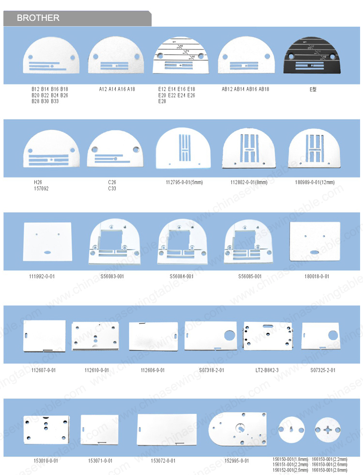 Brother Sewing Machine Accessories Plate