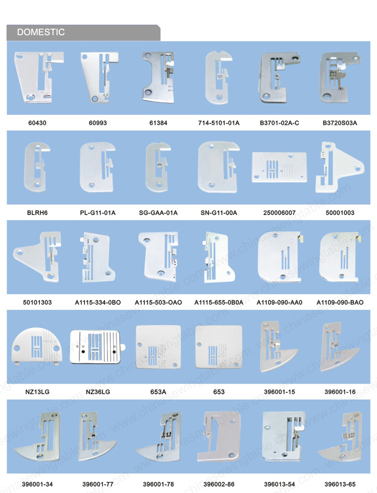Domestic Needle Plate for Sewing machine Domestic Placa de aguja de máquina de coser