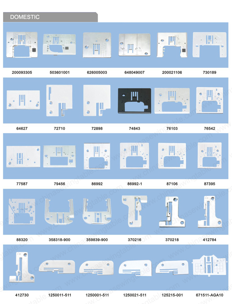 Domestic Needle Plate for Sewing machine Domestic Placa de aguja de máquina de coser