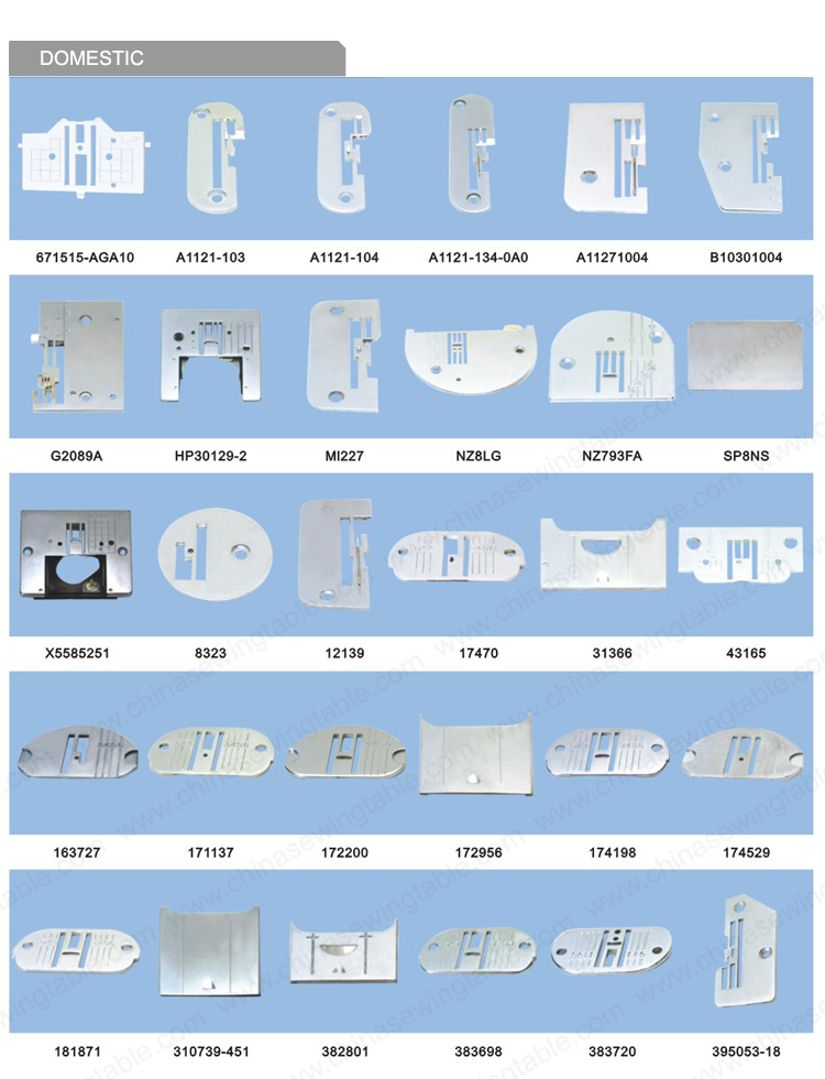 Domestic Needle Plate for Sewing machine Domestic Placa de aguja de máquina de coser