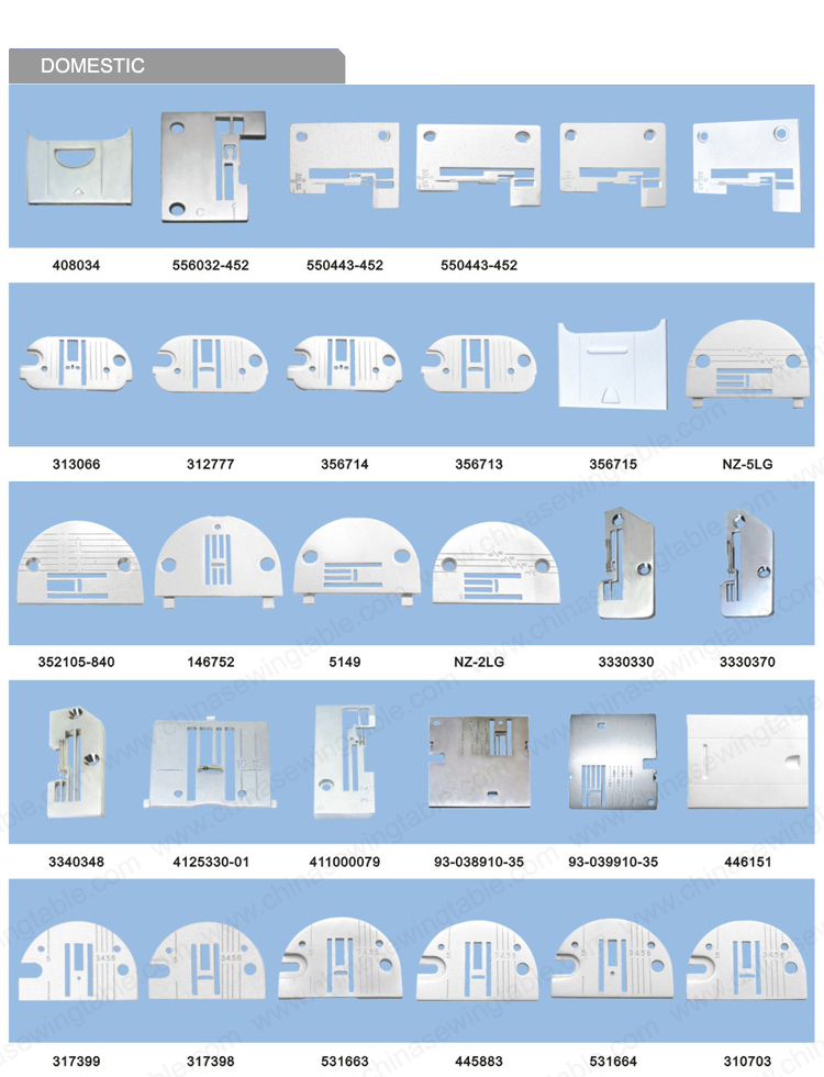 Domestic Needle Plate for Sewing machine Domestic Placa de aguja de máquina de coser