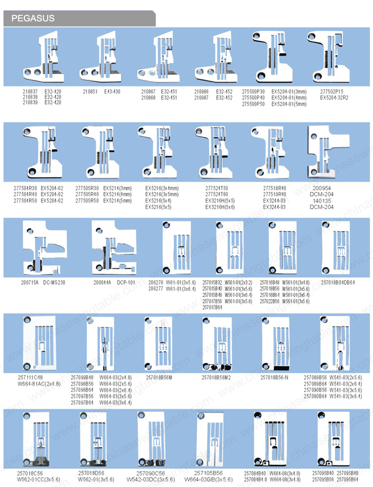 PEGASUS Needle Plate for Sewing machine PEGASUS Placa de aguja de máquina de coser 