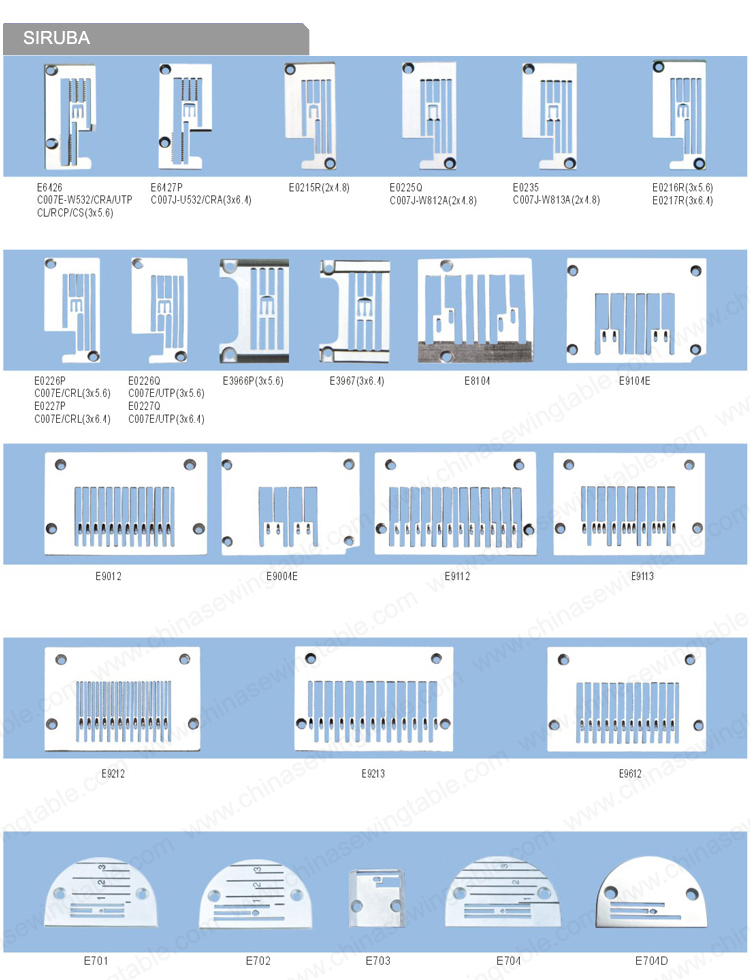 SIRUBA Needle Plate for Sewing machine SIRUBA Placa de aguja de máquina de coser