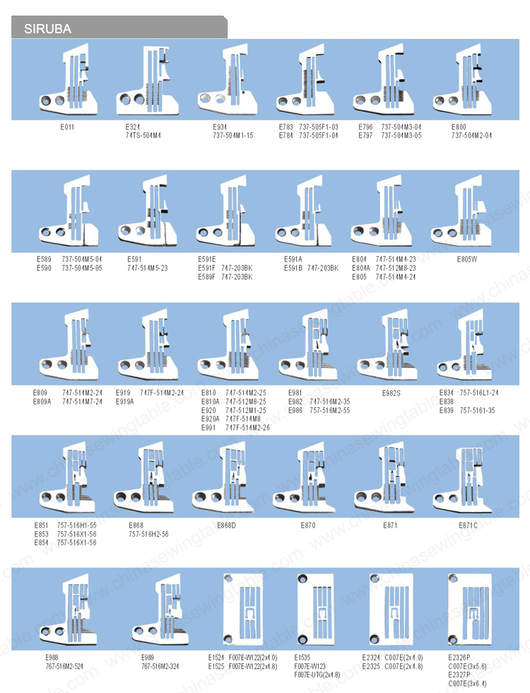 SIRUBA Needle Plate for Sewing machine SIRUBA Placa de aguja de máquina de coser