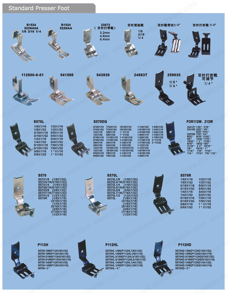 Presser Foot for Sewing machine Prensatelas de máquina de coser